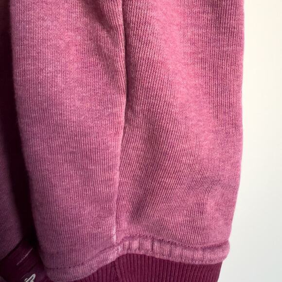 Pact Organic Full Zip Small Hood Berry Burgundy Sweatshirt Hoodie Lounge Long - Picture 11 of 12